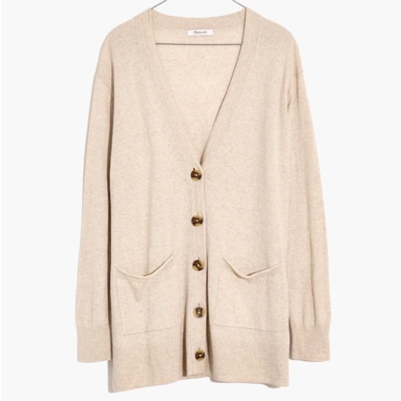 Madewell Sweaters - Madewell Beige Button Down Cardigan Size Large Women’s